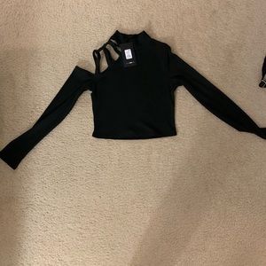 New with Tags- Black TurtleNeck Crop Top